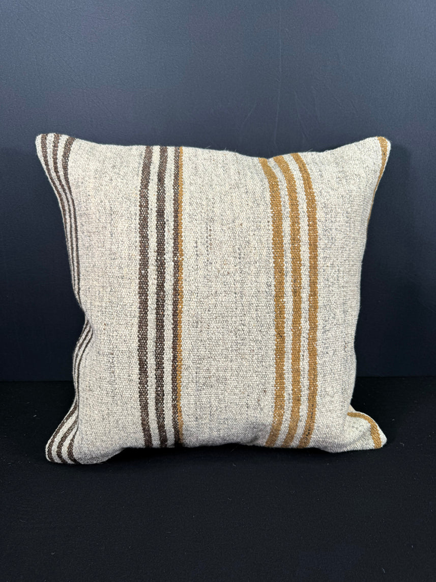 Turkish Hemp Pillow Cushion Natural Beige Brown Cushion Cover 20x20 #30599