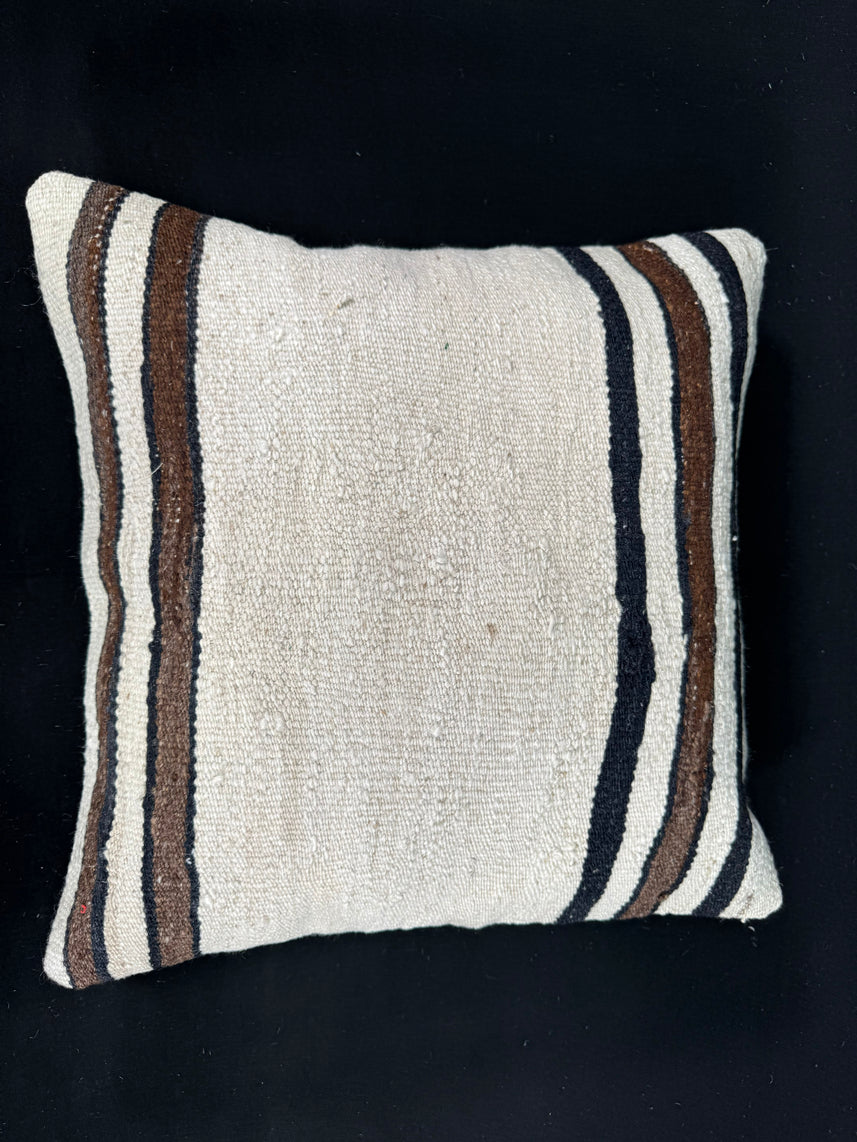 Turkish Hemp Pillow Cushion Natural Beige Brown Cushion Cover 20x20 #30669