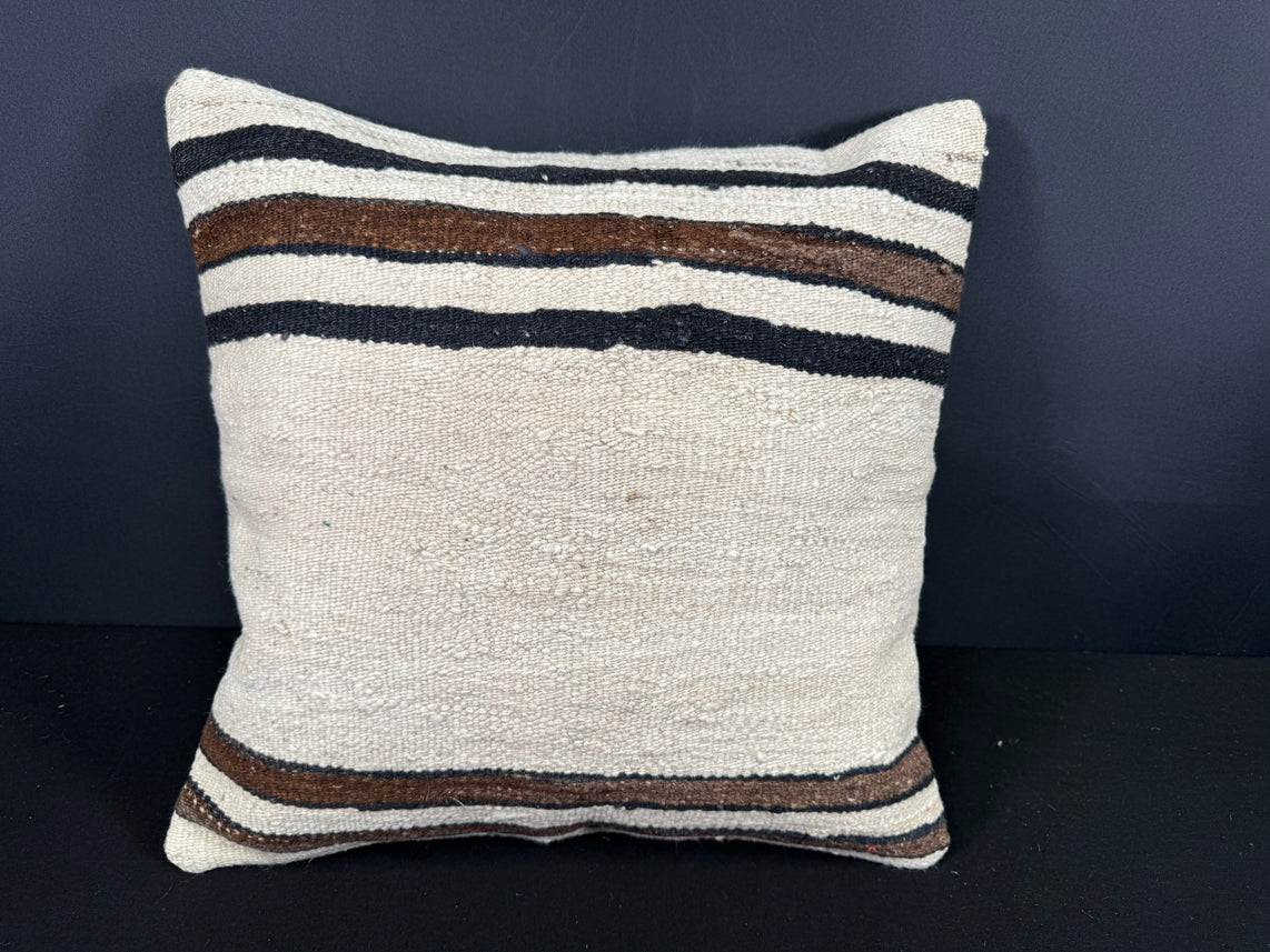 Turkish Hemp Pillow Cushion Natural Beige Brown Cushion Cover 20x20 #30669
