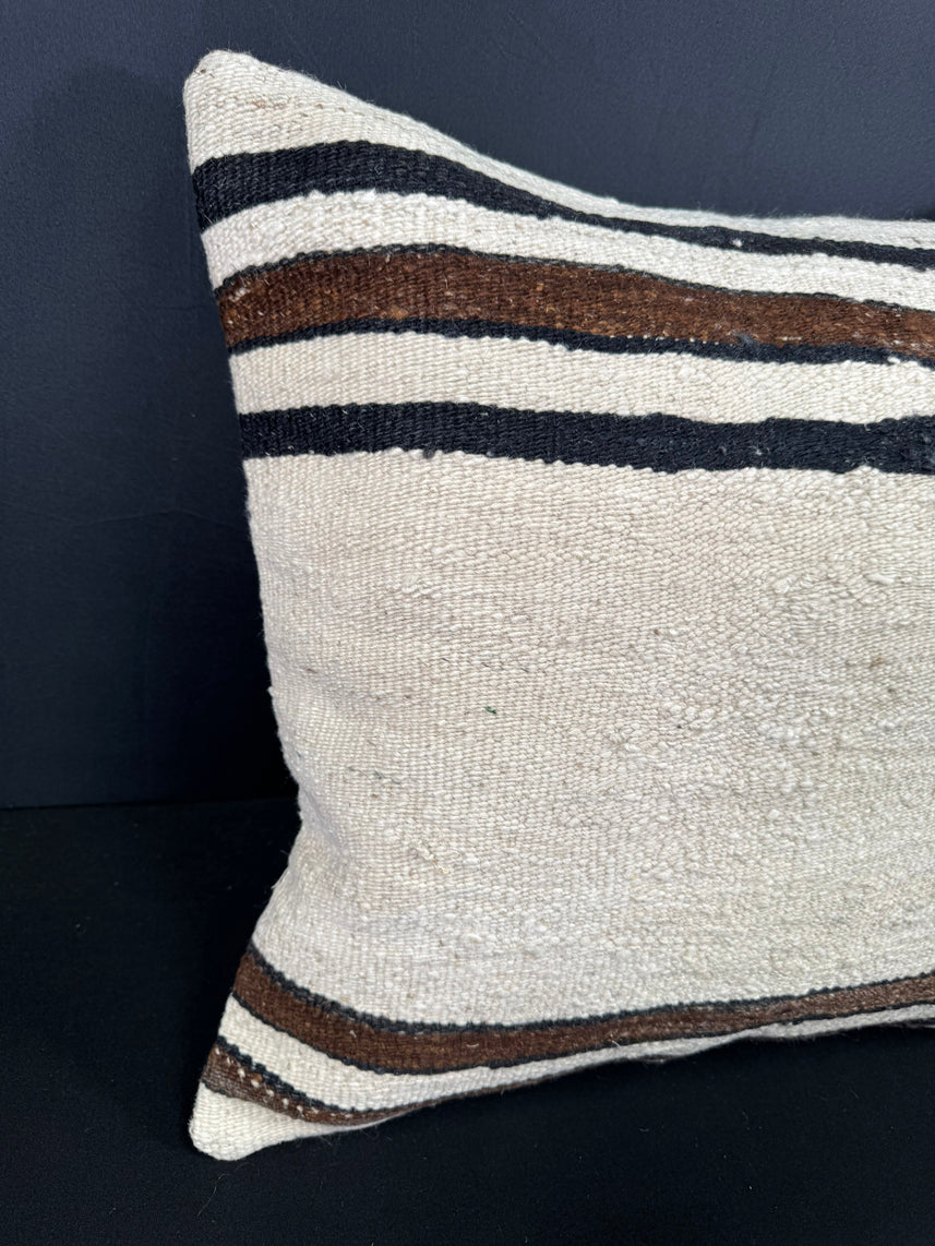Turkish Hemp Pillow Cushion Natural Beige Brown Cushion Cover 20x20 #30669