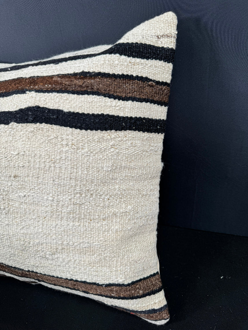 Turkish Hemp Pillow Cushion Natural Beige Brown Cushion Cover 20x20 #30669