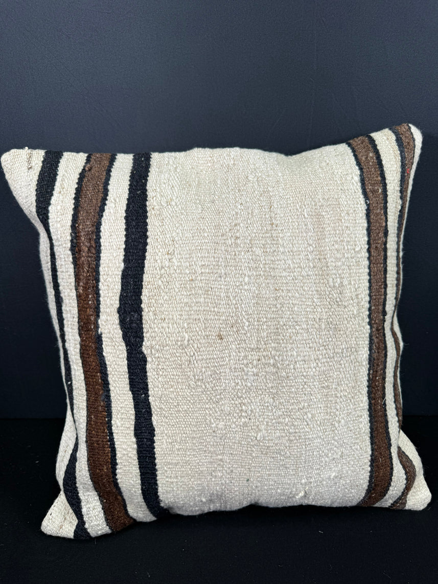 Turkish Hemp Pillow Cushion Natural Beige Brown Cushion Cover 20x20 #30669