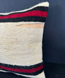Turkish Hemp Pillow Cushion Natural Beige Black Cushion Cover 20x20 #30654