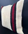 Turkish Hemp Pillow Cushion Natural Beige Black Cushion Cover 20x20 #30654