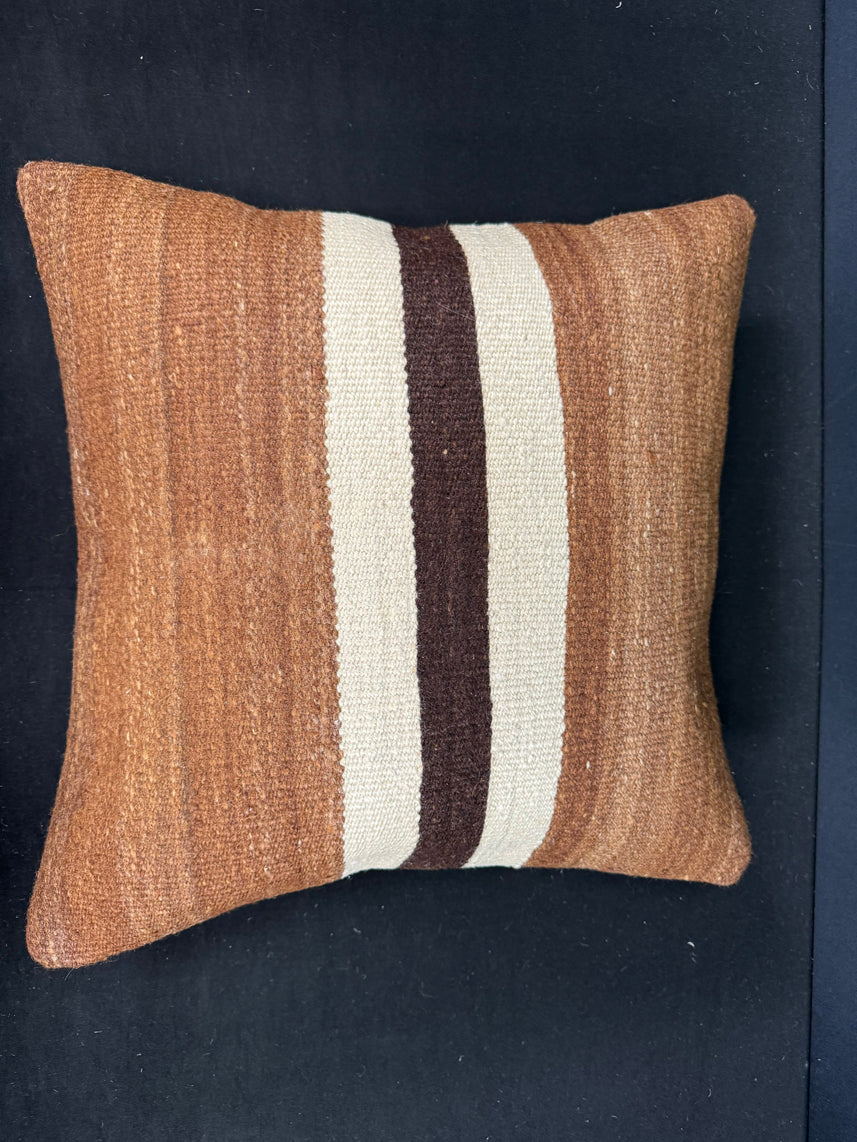 Turkish Hemp Pillow Cushion Natural Beige Brown Cushion Cover 20x20 #30653