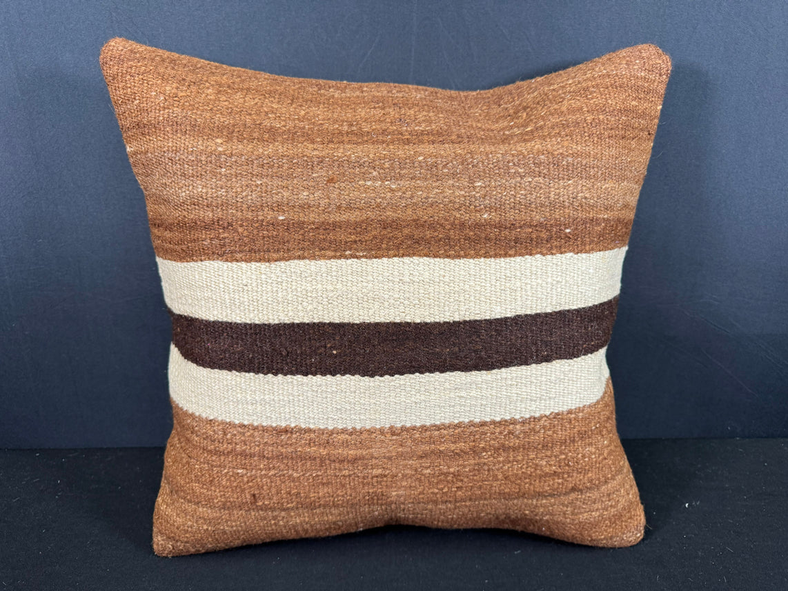 Turkish Hemp Pillow Cushion Natural Beige Brown Cushion Cover 20x20 #30653