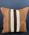 Turkish Hemp Pillow Cushion Natural Beige Brown Cushion Cover 20x20 #30653