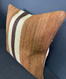 Turkish Hemp Pillow Cushion Natural Beige Brown Cushion Cover 20x20 #30653
