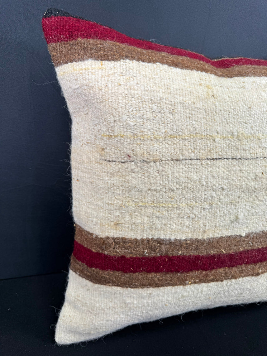 Turkish Hemp Pillow Cushion Natural Beige Brown Cushion Cover 20x20 #30652