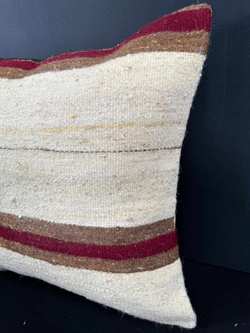 Turkish Hemp Pillow Cushion Natural Beige Brown Cushion Cover 20x20 #30652