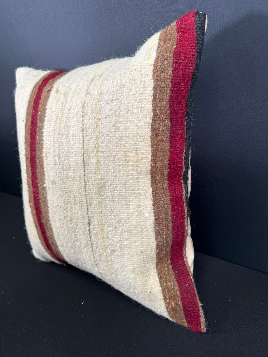 Turkish Hemp Pillow Cushion Natural Beige Brown Cushion Cover 20x20 #30652