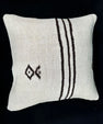 Turkish Hemp Pillow Cushion Natural Beige Black Cushion Cover 20x20 #30651