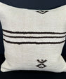 Turkish Hemp Pillow Cushion Natural Beige Black Cushion Cover 20x20 #30651