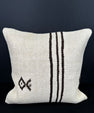 Turkish Hemp Pillow Cushion Natural Beige Black Cushion Cover 20x20 #30651