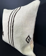 Turkish Hemp Pillow Cushion Natural Beige Black Cushion Cover 20x20 #30651