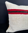 Turkish Hemp Pillow Cushion Natural Beige Red Cushion Cover 20x20 #30647