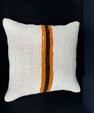 Turkish Hemp Pillow Cushion Natural Beige Orange Cushion Cover 20x20 #30598