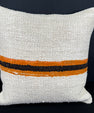 Turkish Hemp Pillow Cushion Natural Beige Orange Cushion Cover 20x20 #30598
