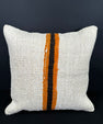 Turkish Hemp Pillow Cushion Natural Beige Orange Cushion Cover 20x20 #30598
