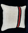 Turkish Hemp Pillow Cushion Natural Beige Black Cushion Cover 20x20 #30597