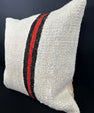 Turkish Hemp Pillow Cushion Natural Beige Black Cushion Cover 20x20 #30597