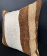 Turkish Hemp Pillow Cushion Natural Beige Brown Cushion Cover 20x20 #30596