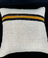 Turkish Hemp Pillow Cushion Natural Beige Black Cushion Cover 20x20 #30687