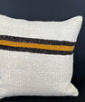 Turkish Hemp Pillow Cushion Natural Beige Black Cushion Cover 20x20 #30687