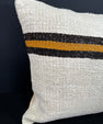 Turkish Hemp Pillow Cushion Natural Beige Black Cushion Cover 20x20 #30687