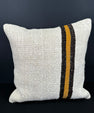 Turkish Hemp Pillow Cushion Natural Beige Black Cushion Cover 20x20 #30687
