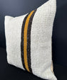 Turkish Hemp Pillow Cushion Natural Beige Black Cushion Cover 20x20 #30687