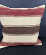 Turkish Hemp Pillow Cushion Natural Beige Red Cushion Cover 20x20 #30686