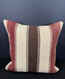 Turkish Hemp Pillow Cushion Natural Beige Red Cushion Cover 20x20 #30686