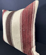 Turkish Hemp Pillow Cushion Natural Beige Red Cushion Cover 20x20 #30686