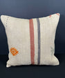 Turkish Hemp Pillow Cushion Natural Beige Red Cushion Cover 20x20 #30684