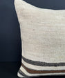 Turkish Hemp Pillow Cushion Natural Beige Black Cushion Cover 20x20 #30682