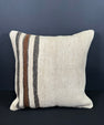 Turkish Hemp Pillow Cushion Natural Beige Black Cushion Cover 20x20 #30682