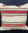 Turkish Hemp Pillow Cushion Natural Beige Red Cushion Cover 20x20 #30683