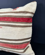 Turkish Hemp Pillow Cushion Natural Beige Red Cushion Cover 20x20 #30683