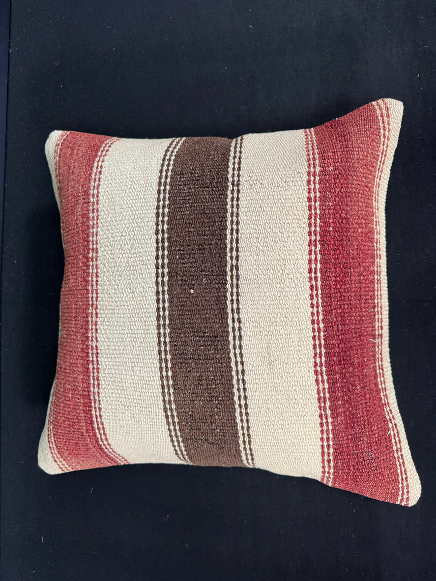 Turkish Hemp Pillow Cushion Natural Beige Red Cushion Cover 20x20 #30600