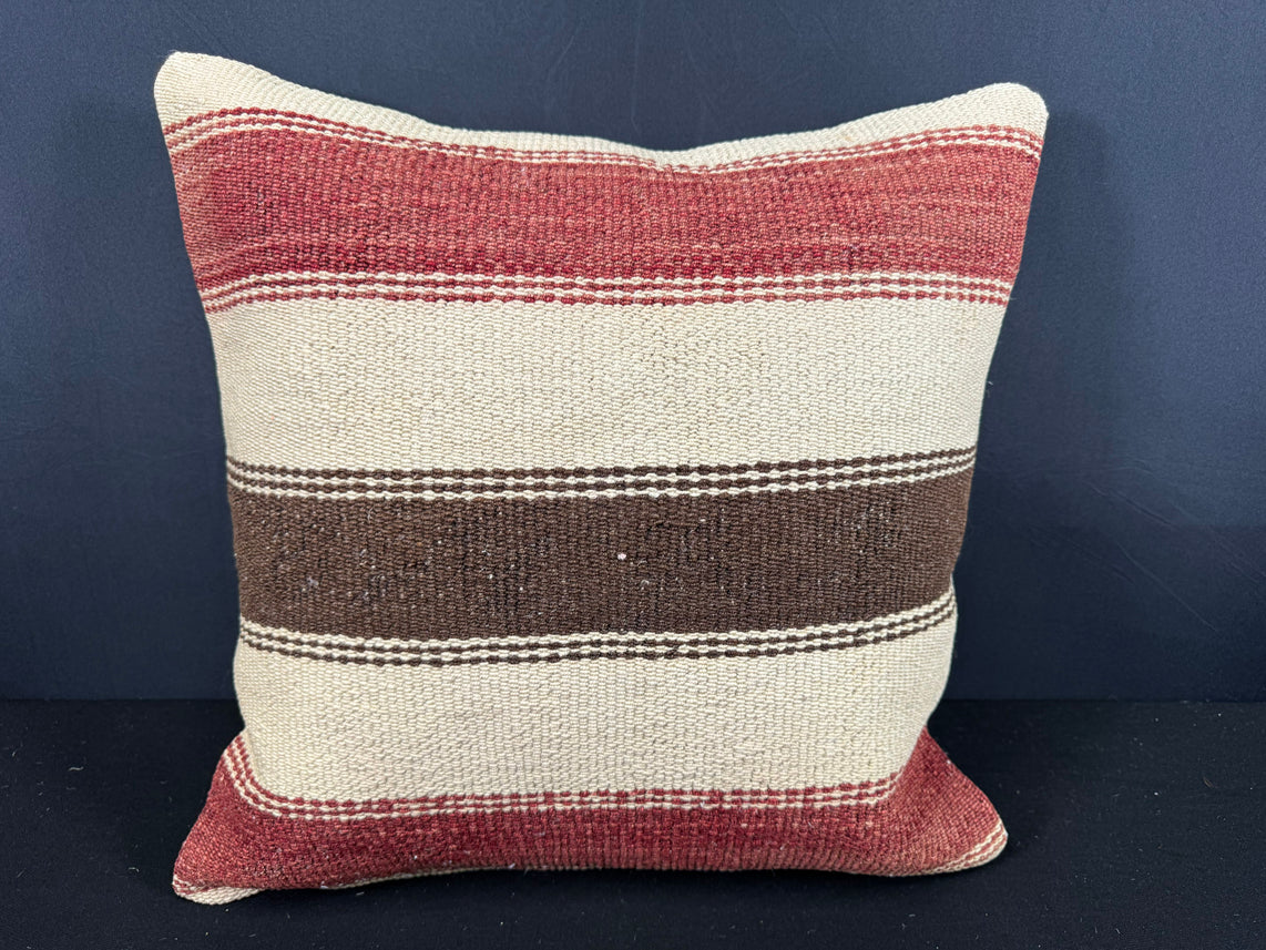 Turkish Hemp Pillow Cushion Natural Beige Red Cushion Cover 20x20 #30600