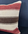 Turkish Hemp Pillow Cushion Natural Beige Red Cushion Cover 20x20 #30600
