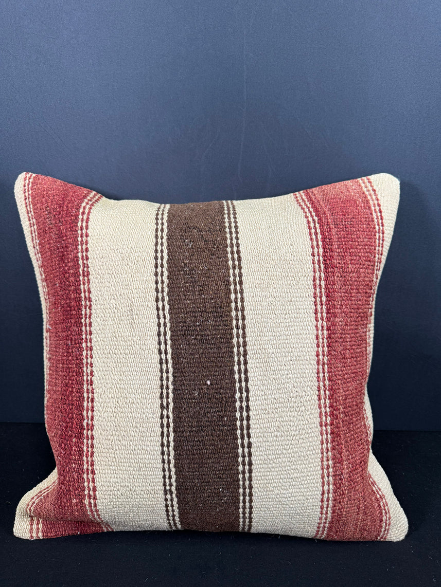 Turkish Hemp Pillow Cushion Natural Beige Red Cushion Cover 20x20 #30600