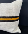 Turkish Hemp Pillow Cushion Natural Beige Black Cushion Cover 20x20 #30591