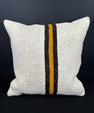 Turkish Hemp Pillow Cushion Natural Beige Black Cushion Cover 20x20 #30591