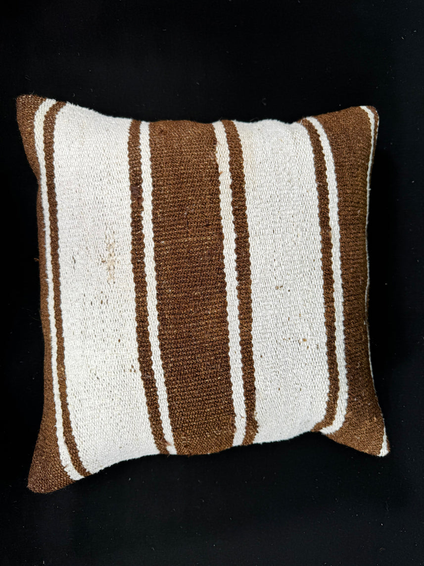 Turkish Hemp Pillow Cushion Natural Beige Brown Cushion Cover 20x20 #30592
