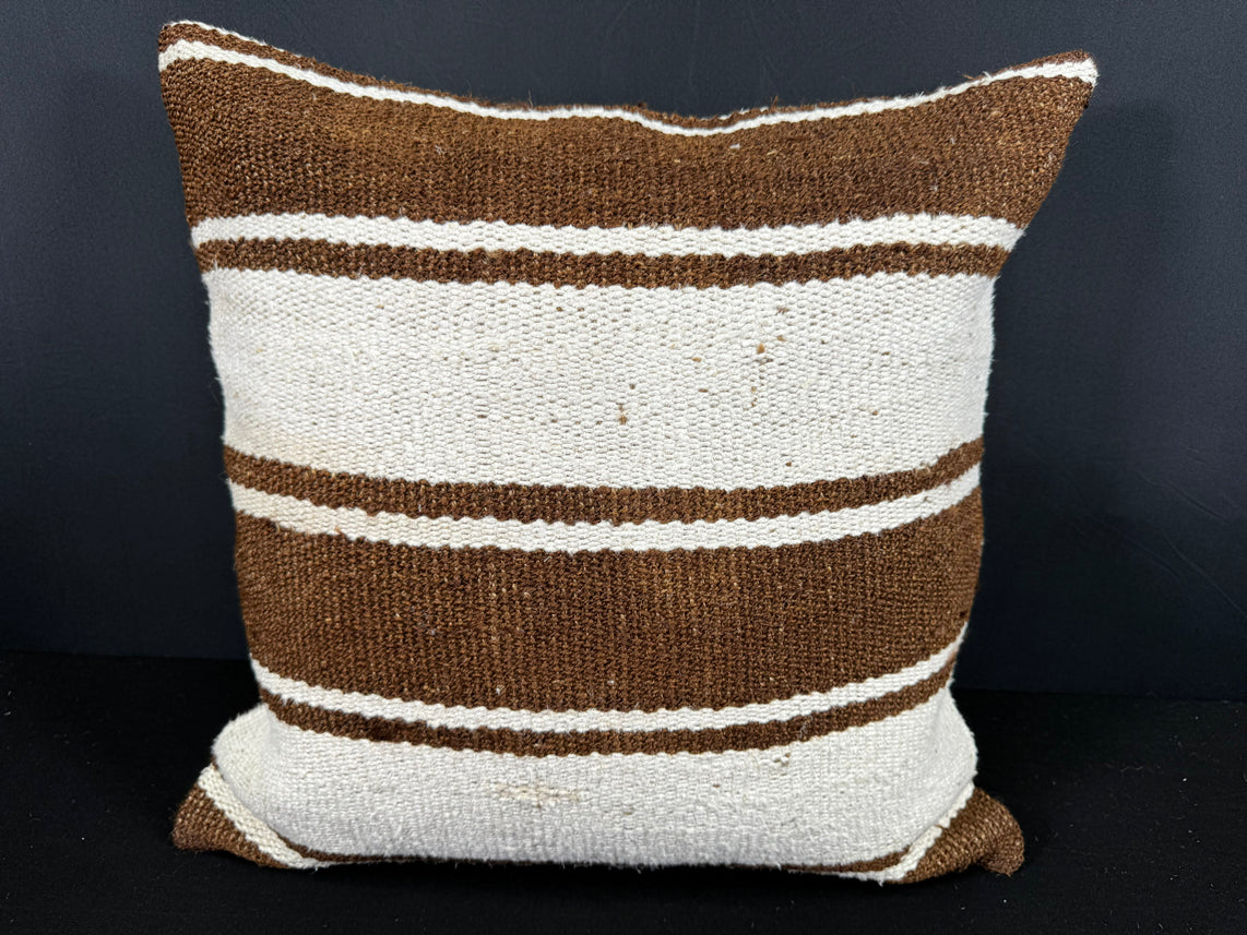 Turkish Hemp Pillow Cushion Natural Beige Brown Cushion Cover 20x20 #30592