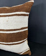Turkish Hemp Pillow Cushion Natural Beige Brown Cushion Cover 20x20 #30592