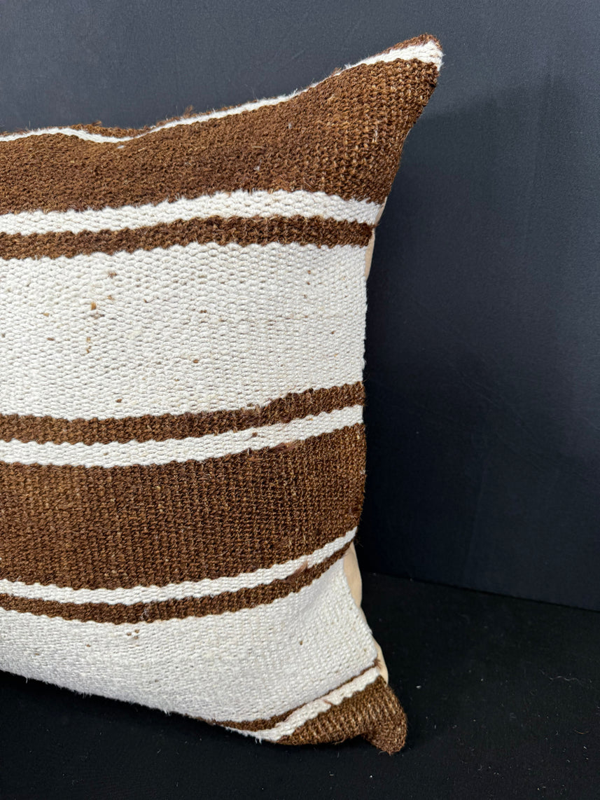 Turkish Hemp Pillow Cushion Natural Beige Brown Cushion Cover 20x20 #30592