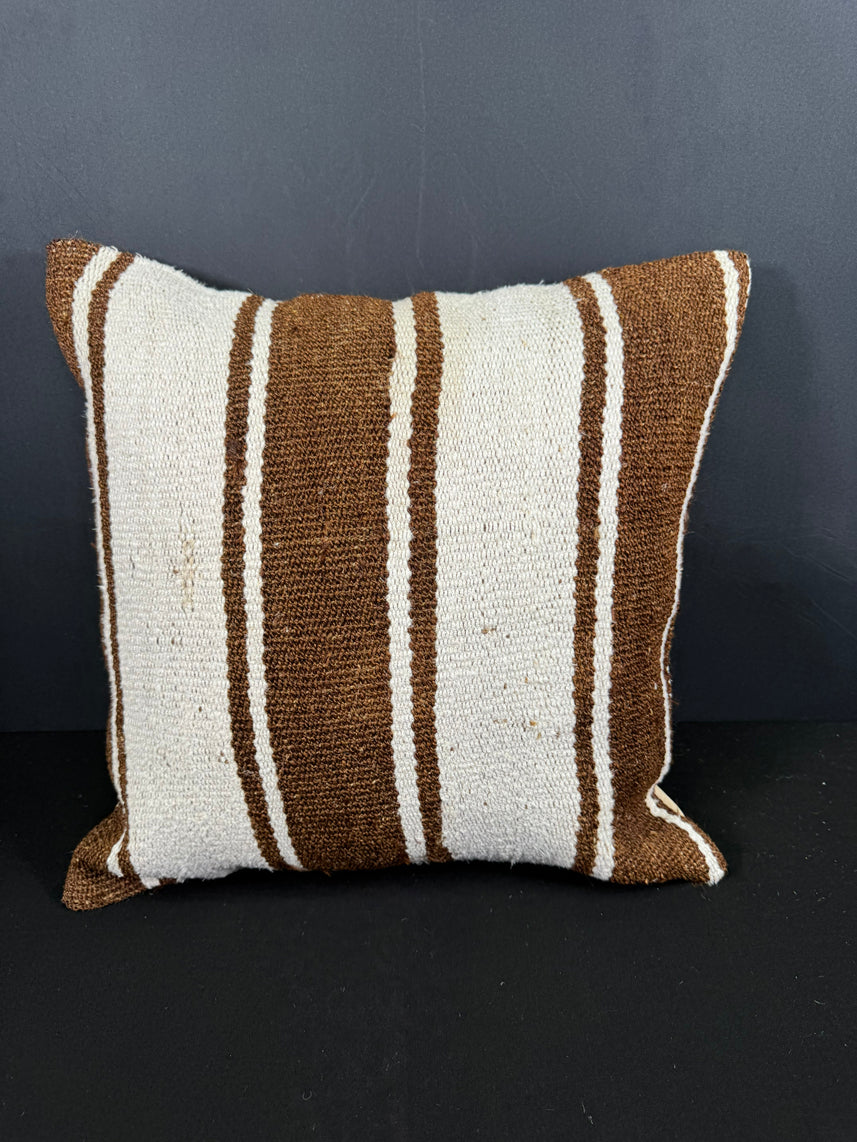 Turkish Hemp Pillow Cushion Natural Beige Brown Cushion Cover 20x20 #30592
